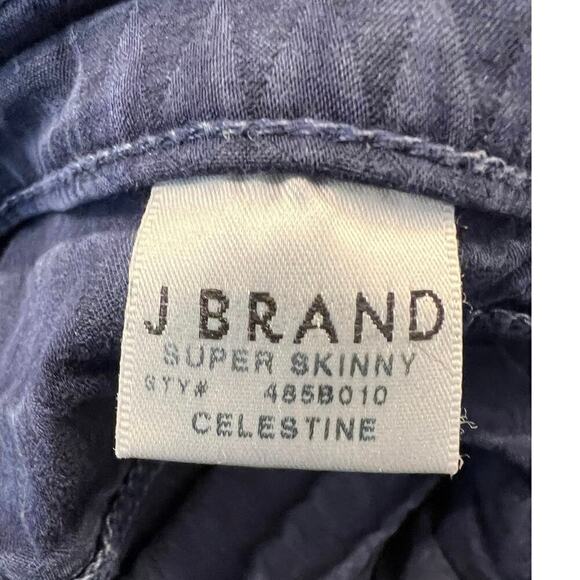 J Brand Celestine Super Skinny textured blue jeans pants size 30 485B010 - Picture 10 of 10